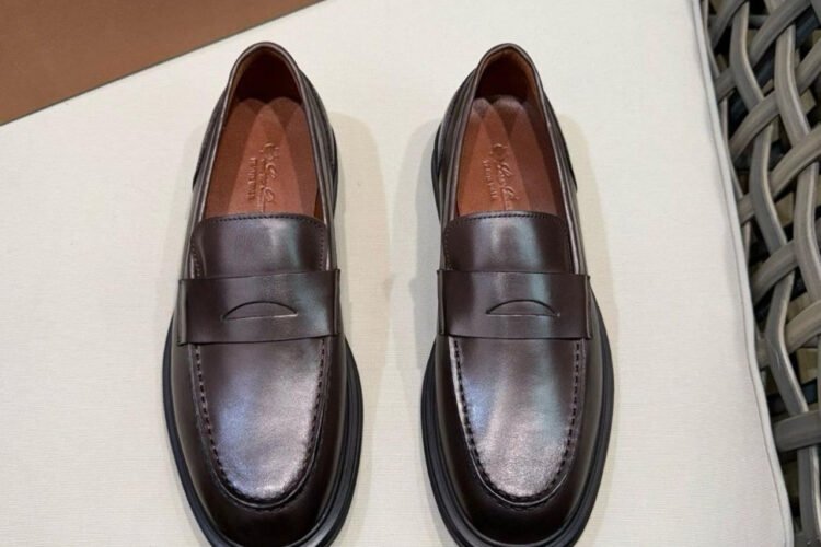Giày Loro Piana Travis Loafers Chocolate Calfskin Màu Nâu Best da Ý