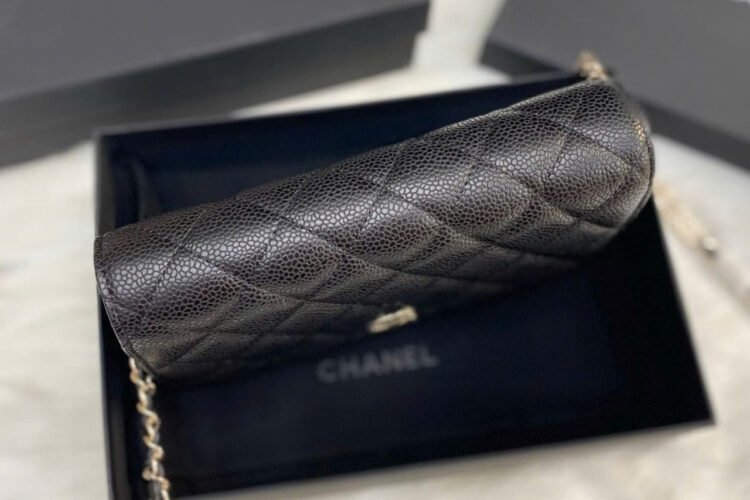 Túi CN Classic Woc Wallet On Chain Black Shoulder Caviar Màu Đen