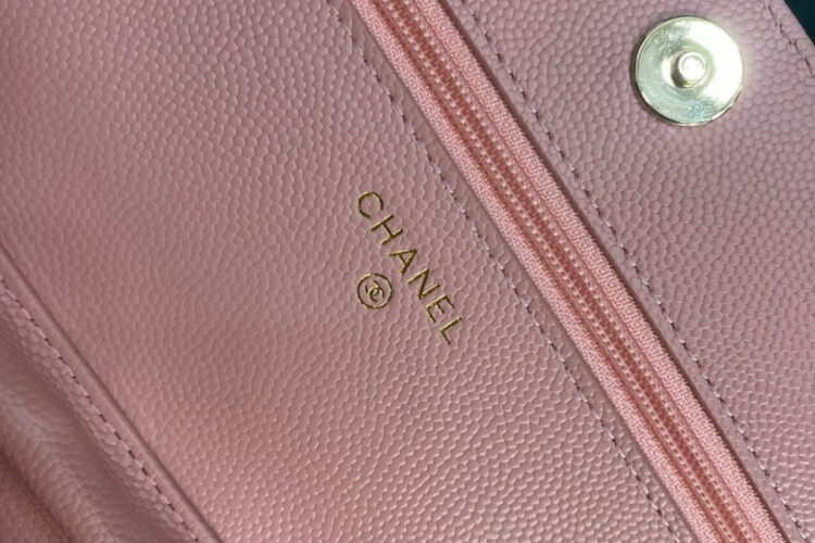 Túi CN Classic Woc Wallet on Chain Pink Caviar GHW Hồng Best Deal