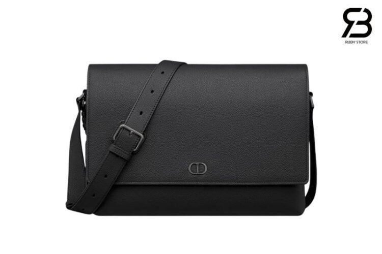Túi Dior Icon Messenger Bag With Flap Màu Đen 32CM Best Da Ý