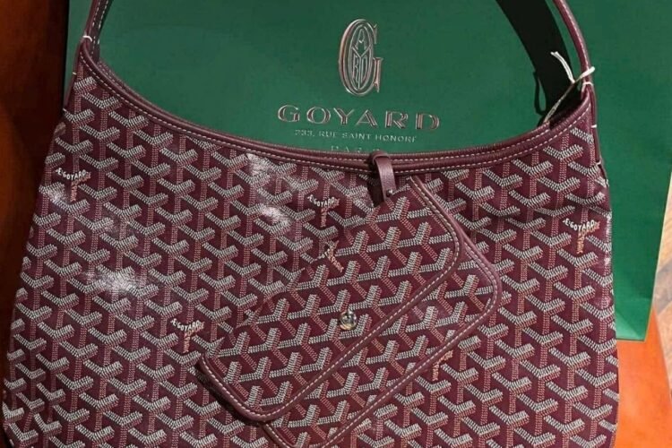 Túi Goyard Bohème Hobo Goyardine Canvas Burgundy Đỏ Rượu