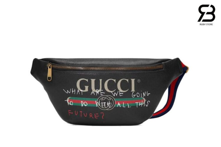 Túi Gucci Coco Capitan Logo Belt Bag Black Future 28CM Đen