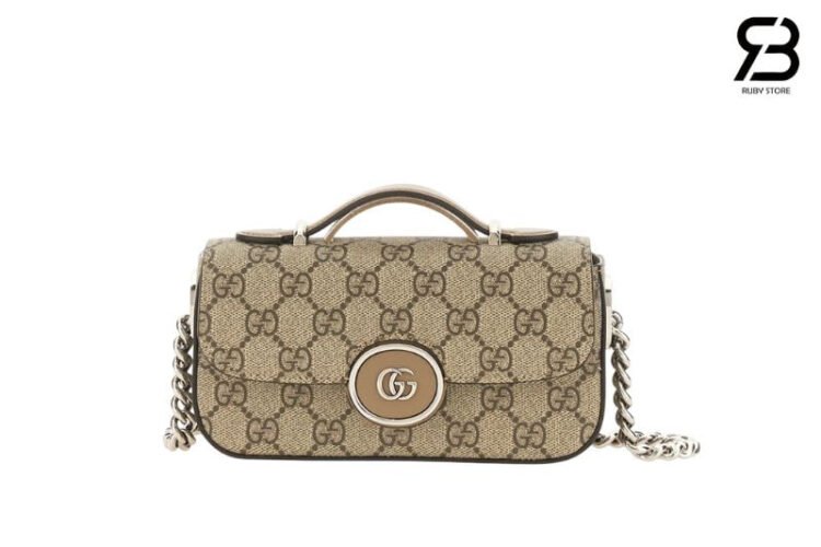 Túi Gucci Petite GG Mini Shoulder Bag GG Supreme Màu Be