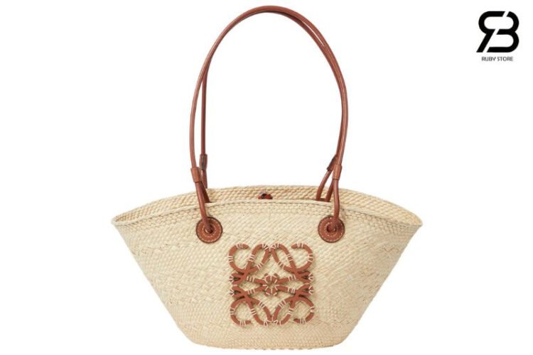 Túi Tote Loewe Anagram Basket Medium Bag Màu Kem Nâu 33CM