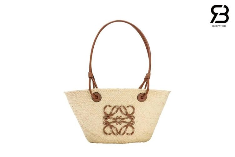 Túi Tote Loewe Anagram Basket Small Bag Màu Kem Nâu 19CM