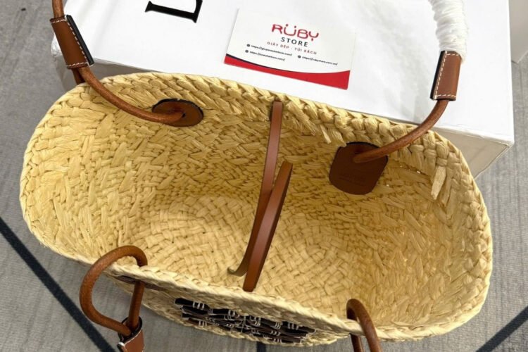 Túi Tote Loewe Anagram Basket Small Bag Màu Kem Nâu 19CM