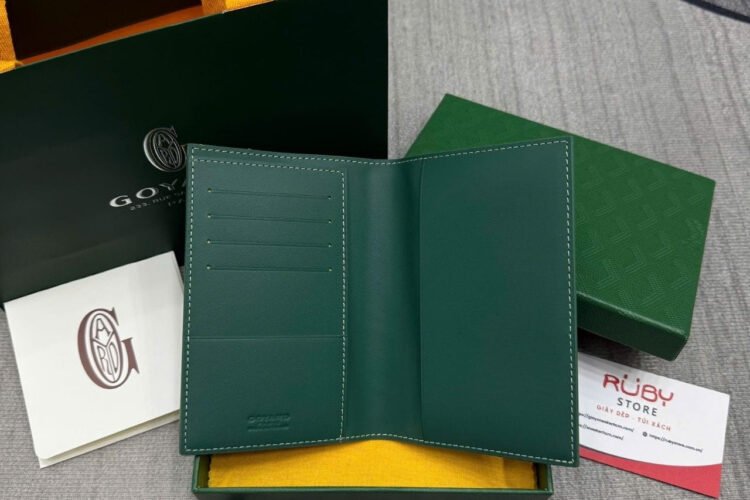 Ví Goyard Grenelle Passport Cover Green Màu Xanh Lá S14 Best Da Ý