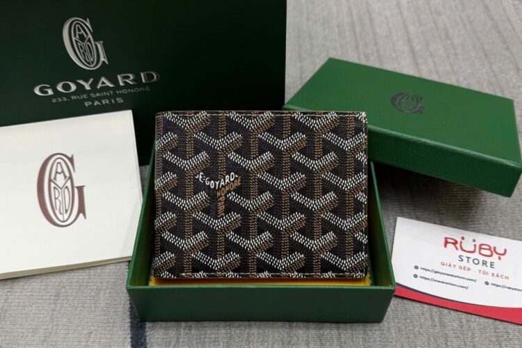 Ví Goyard Victoire Wallet Black Tan Màu đen Nâu S11 Best Da Ý