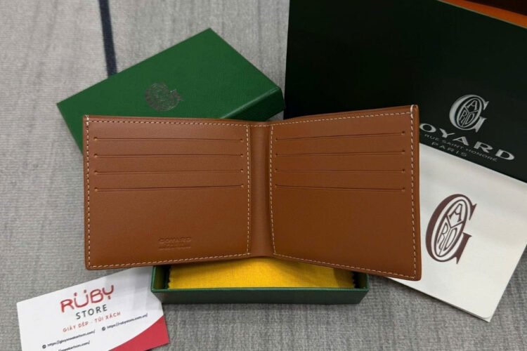 Ví Goyard Victoire Wallet Black Tan Màu đen Nâu S11 Best Da Ý