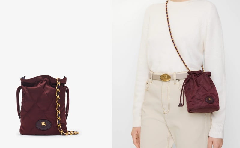 Túi Burberry Horseshoe Chain Pouch Sash Purple