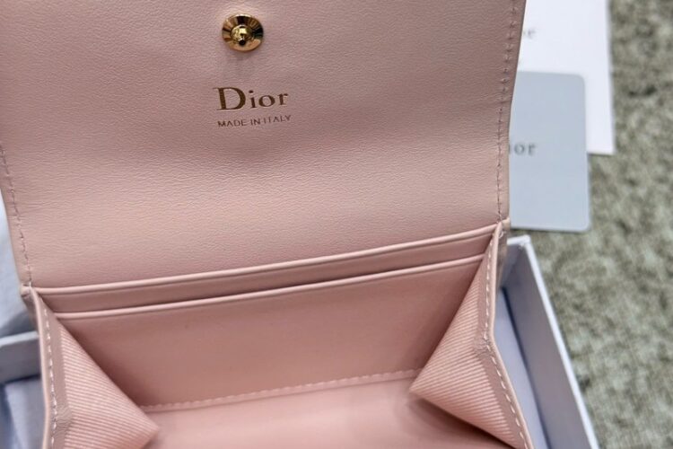 Ví Lady Dior Glycine Wallet Soupir Pink Cannage Lambskin Hồng Best Quality
