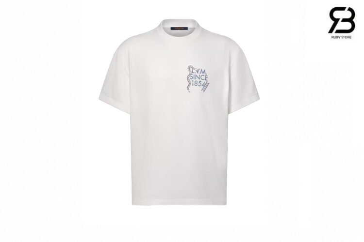 Áo Thun LV Printed T-Shirt Snakes and Ladders Màu Trắng chất lượng cao