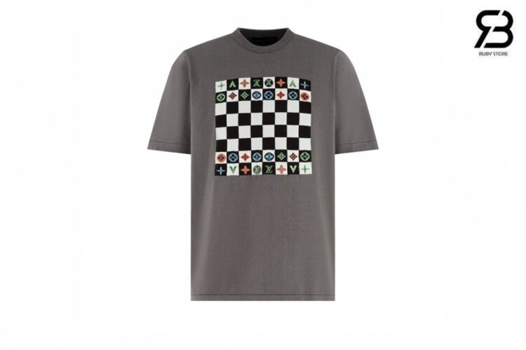 Áo Thun LV Spring 27 T-shirt Grey Miroir Monogram Màu Xám Best Quality