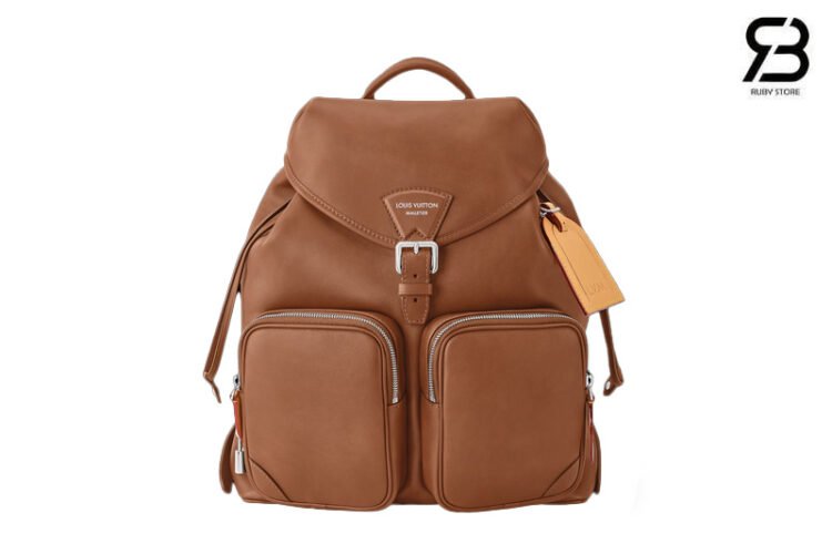 Ba Lô LV Montsouris Cargo Backpack Caramel Da Calfskin M28380 Size 40CM