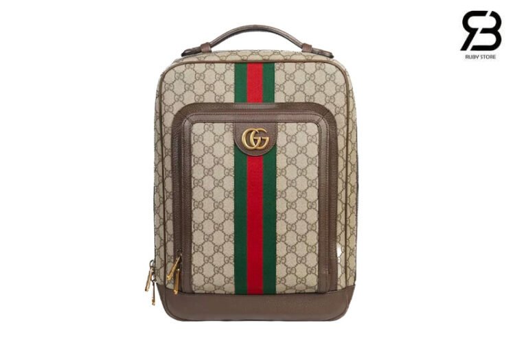 Balo Gucci Ophidia GG Medium Backpack Beige Ebony GG Canvas chất lượng tốt nhất