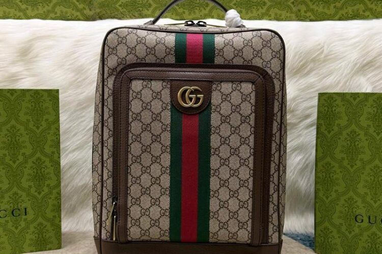 Balo Gucci Ophidia GG Medium Backpack Beige Ebony GG Canvas chất lượng cao