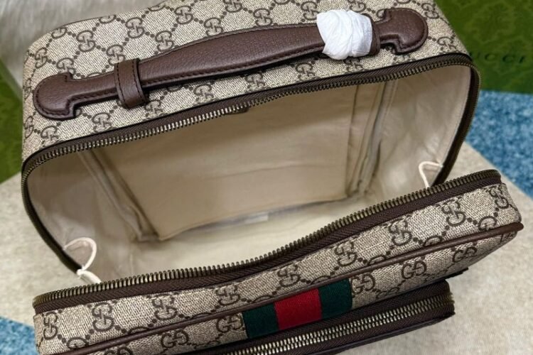 Balo Gucci Ophidia GG Medium Backpack Beige Ebony GG Canvas Best Quality