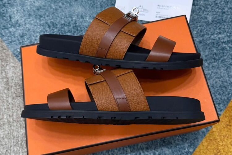 Dép Hermes Jackson Sandal Gold Epsom SHW Best Pháp