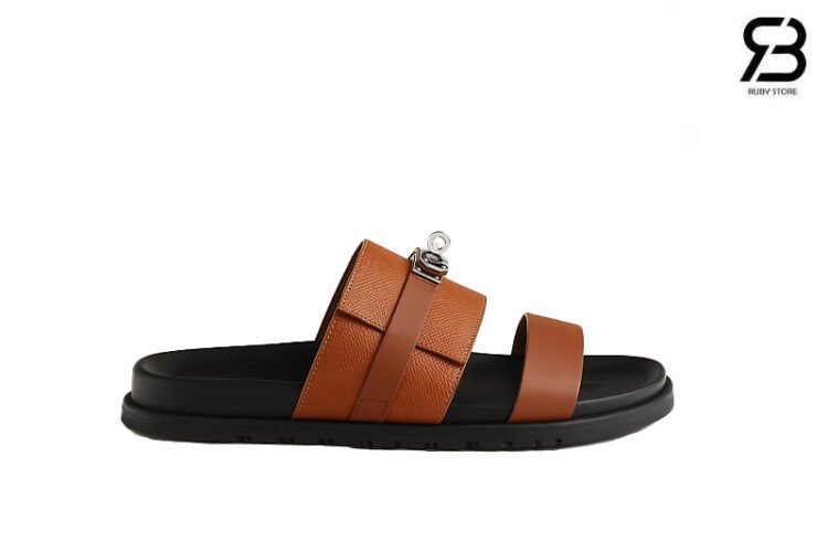 Dép Hermes Jackson Sandal Gold Epsom SHW Best Pháp sang trọng và thời thượng
