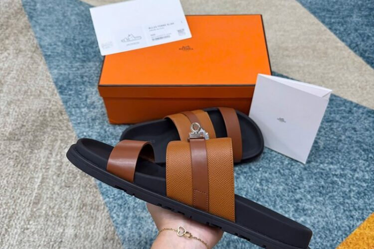 Dép Hermes Jackson Sandal Gold Epsom SHW Best Pháp