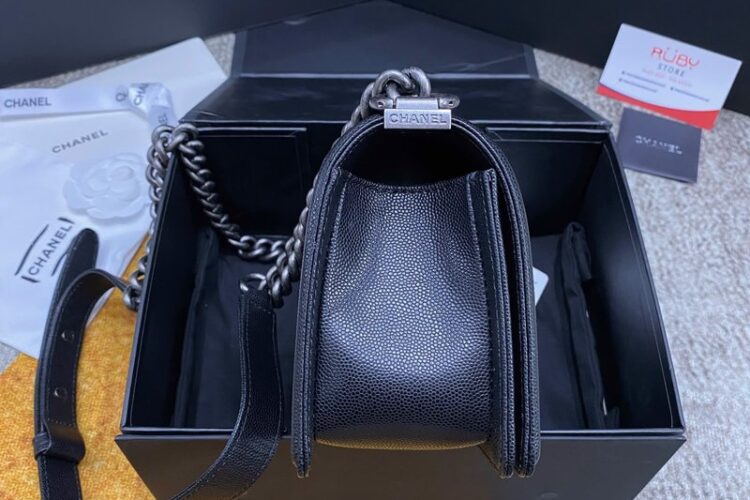 Túi Chanel Le Boy Small Black Caviar SHW Best Sale, ảnh chi tiết 5
