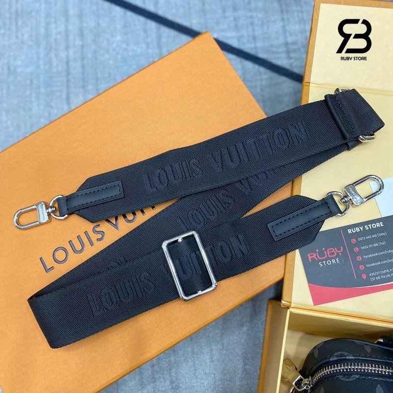 Túi LV Nano Porte Documents Voyage M82770 Monogram Eclipse chính hãng