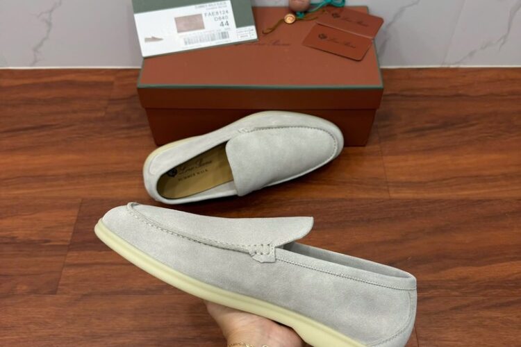 Giày Loro Piana Summer Walk Loafer Suede Classic Beige Best Quality
