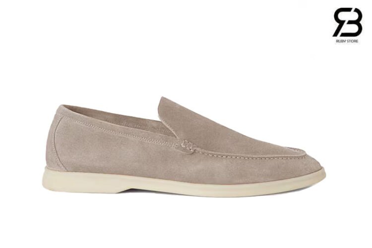 Giày Loro Piana Summer Walk Loafer Suede Classic Beige Best Quality