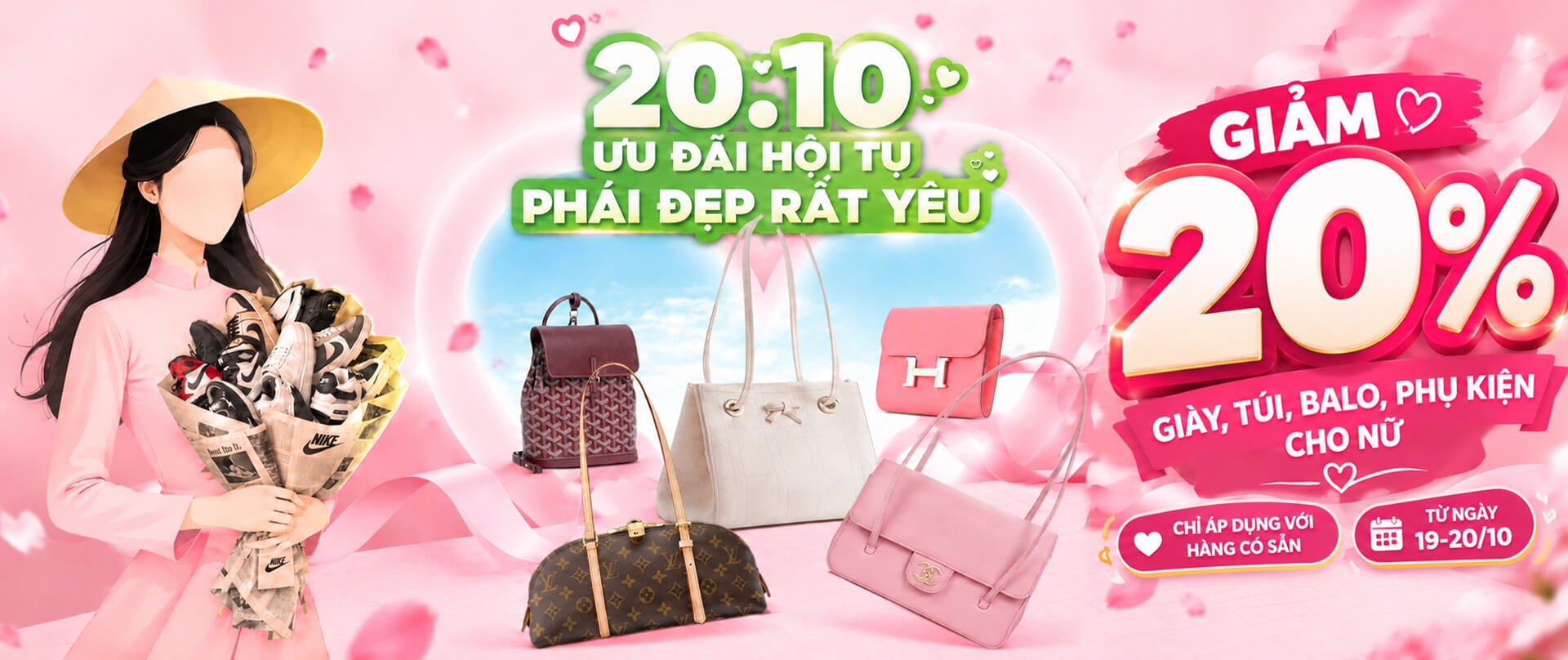 Khuyến mãi phụ nữ Việt Nam 20/10 - giảm 20%