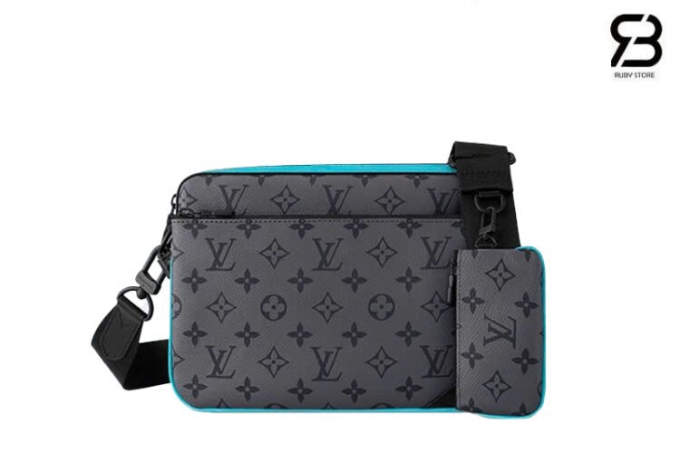 Túi LV Trio Messenger Bag M11648 Monogram Eclipse Reverse Blue đẹp sang trọng
