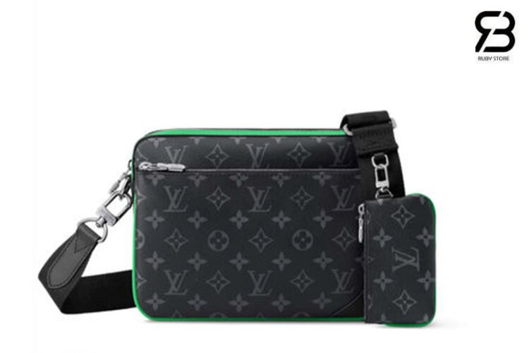 Túi LV Trio Messenger Bag M26052 Monogram Eclipse Green chính hãng